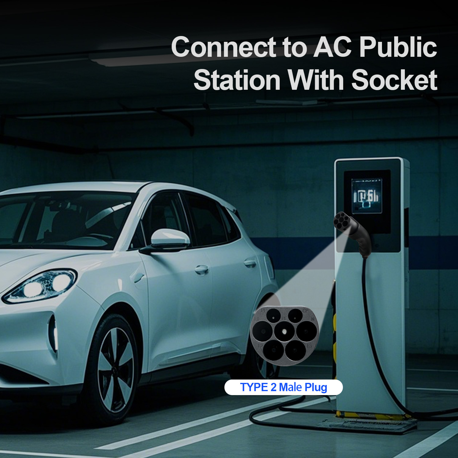 Kolanky Type 2 prise EV mâle 1 - Ev Charger Type 2 22Kw 32A 3 Phase avis et prix